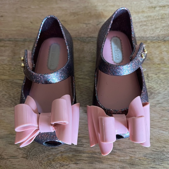 Mini Melissa Other - Mini Melissa UltraGirl Sweet III Mary Jane Purple Glitter Shoes Size